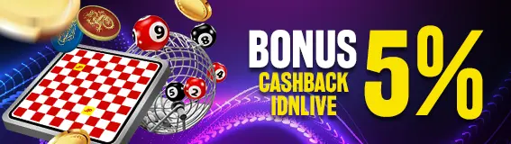 CASHBACK IDNLIVE 5%