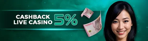 CASHBACK LIVE CASINO 5%