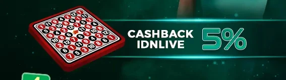 CASHBACK IDNLIVE 5%