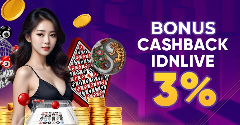 CASHBACK IDNLIVE GAME 3%